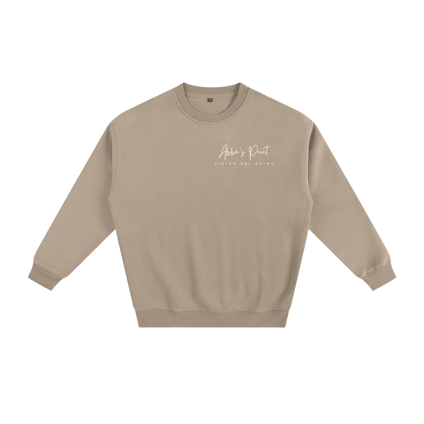 Abba's Print Vision Del Reino Fleeced Sweatshirt with God all things Are Possible Matthew 19:26