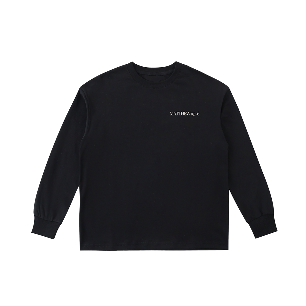 Children's Wear -With God All things Are Possible  Cotton Long-Sleeve Tee