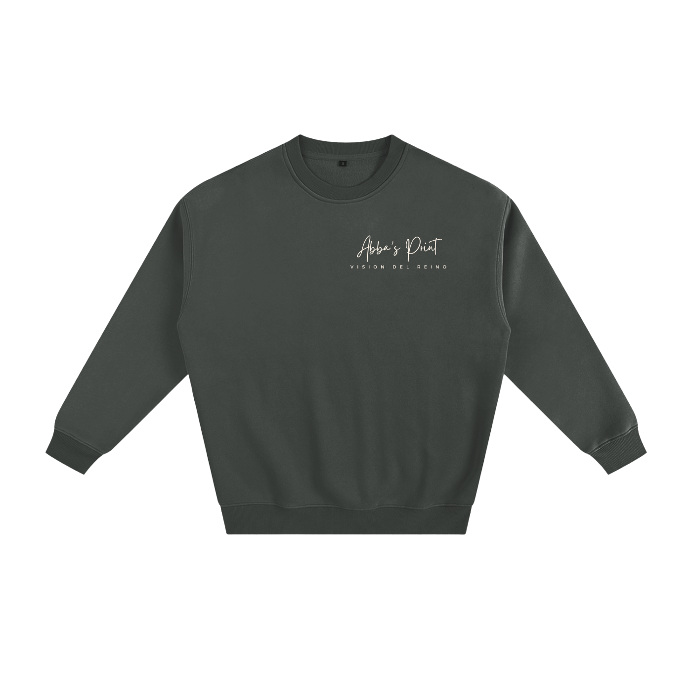 Abba's Print Vision Del Reino Fleeced Sweatshirt with God all things Are Possible Matthew 19:26